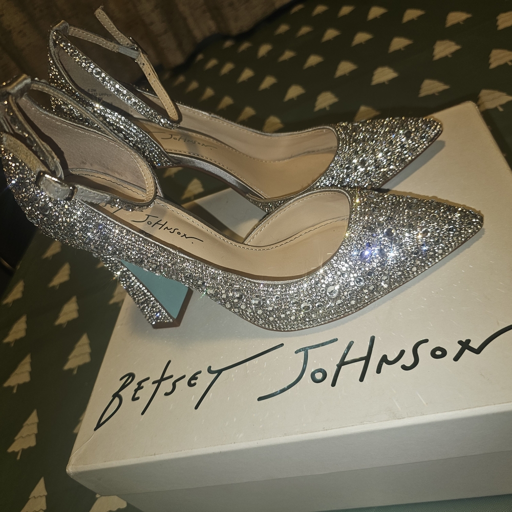 Betsey Johnson Silver Glitter Women's Shoes